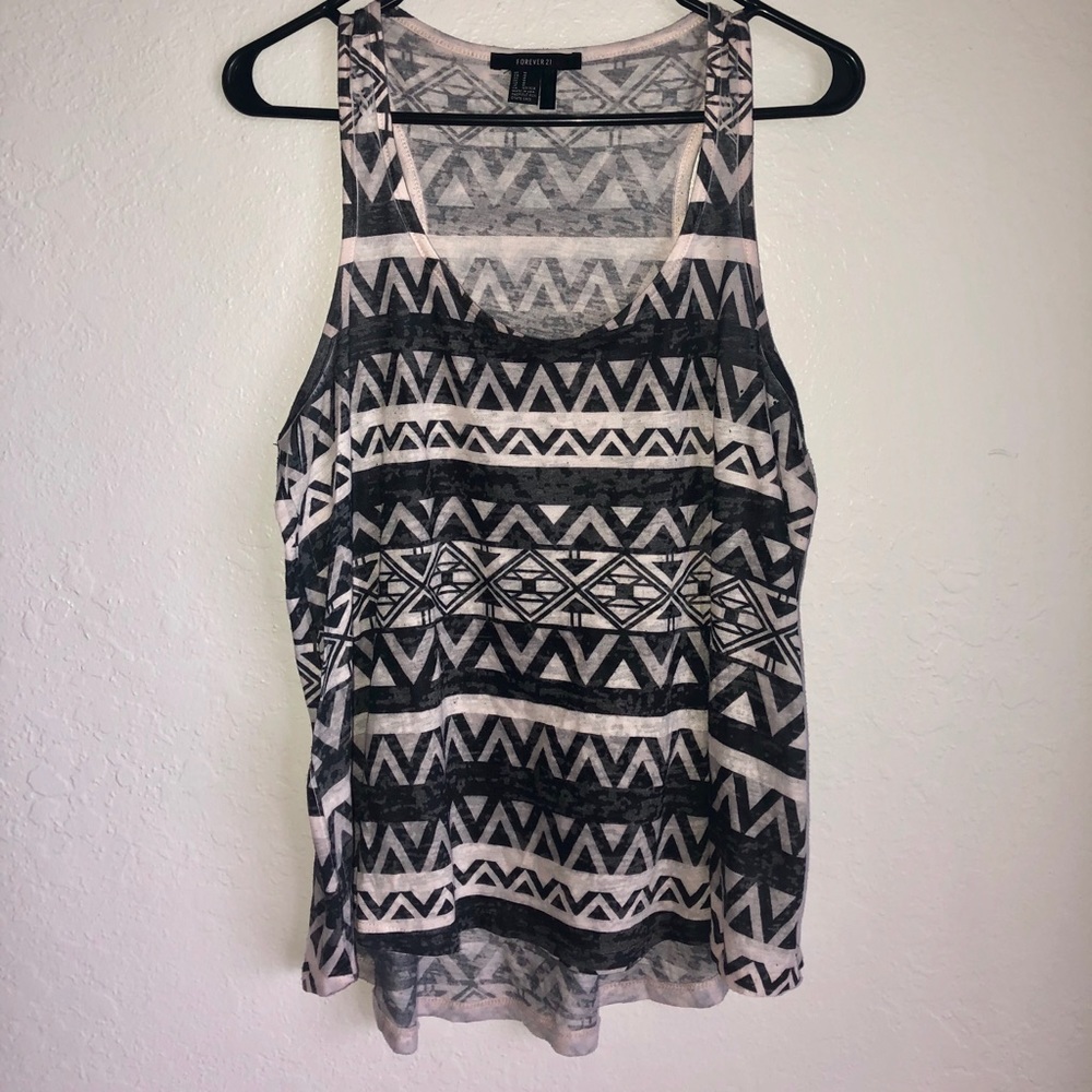 Black and White Tribal Pattern Tank